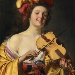 Woman playing the violin